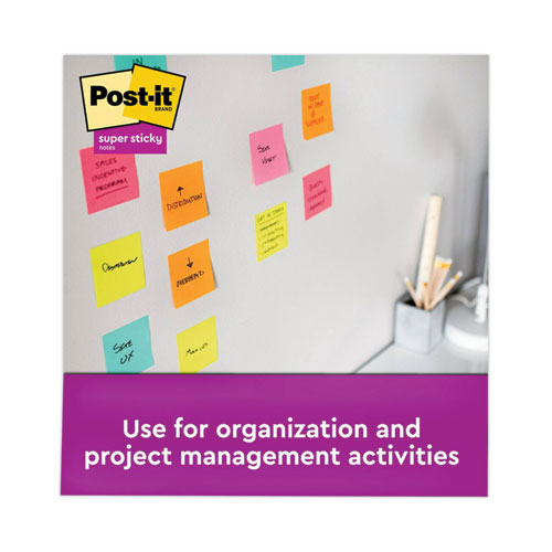 Image of Post-it® Dispenser Notes Super Sticky R330-6SSMIA Pop-up 3 x 3 Note Refill, 3" x 3", Supernova Neons Collection Colors, 90 Sheets/Pad, 6 Pads/Pack