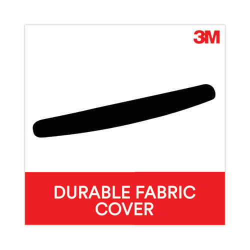 Image of 3M WR209MB Antimicrobial Foam Keyboard Wrist Rest, 18 x 2.75, Black