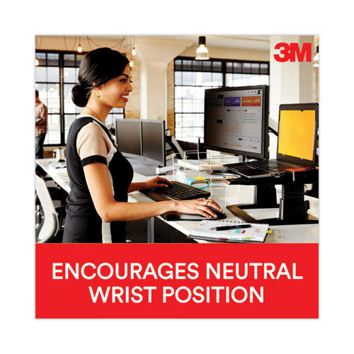 Image of 3M WR310LE Antimicrobial Gel Large Keyboard Wrist Rest, 19 x 2.75, Black