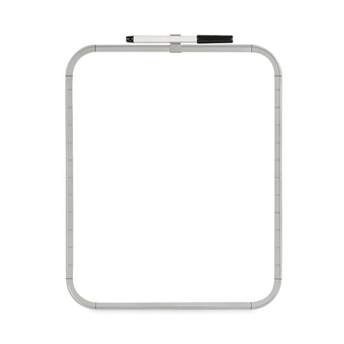 Image of MasterVision® CLK030203 Magnetic Dry Erase Board, 11" x 14", White Surface, White Plastic Frame