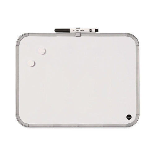 Image of MasterVision® CLK030203 Magnetic Dry Erase Board, 11" x 14", White Surface, White Plastic Frame
