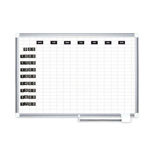 Image of MasterVision® FM1007 Heavy-Duty Board Magnet Labels, Days of the Week (Monday-Sunday), 1" Tall, White Characters, Black Background, 7/Pack