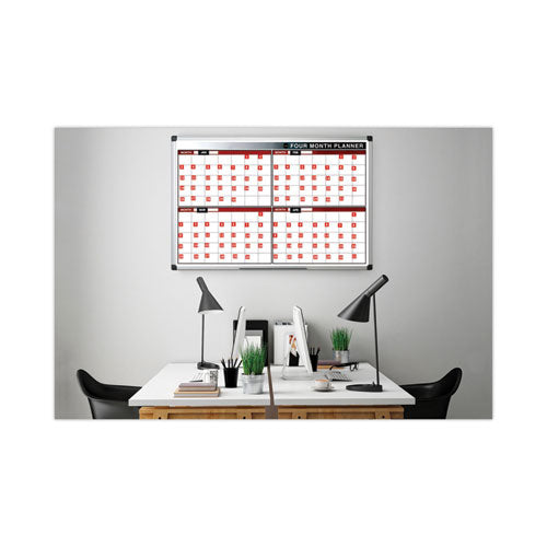 Image of MasterVision® FM1108 Heavy-Duty Board Magnet Labels, Months of the Year (January-December), 1" Tall, White Characters, Black Background, 12/Pack