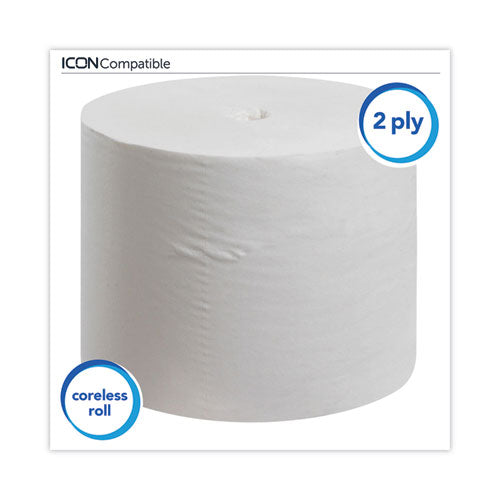 Image of Scott® 07001 Essential Extra Soft Coreless Standard Roll Bath Tissue, Septic Safe, 2-Ply, White, 800 Sheets/roll, 36 Rolls/carton