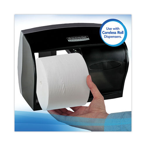 Image of Scott® 07001 Essential Extra Soft Coreless Standard Roll Bath Tissue, Septic Safe, 2-Ply, White, 800 Sheets/roll, 36 Rolls/carton