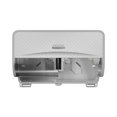 Image of Kimberly-Clark Professional 53698 ICON Coreless Standard Roll Toilet Paper Dispenser, 8.43 x 13 x 7.25, Silver Mosaic