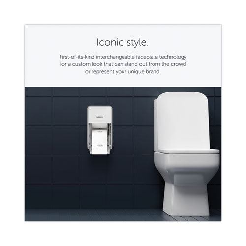 Image of Kimberly-Clark Professional 58711 ICON Coreless Standard Roll Toilet Paper Dispenser, 7.18 x 13.37 x 7.06, White Mosaic