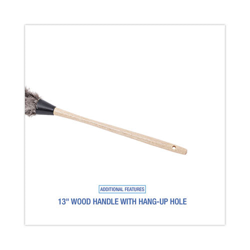Image of Boardwalk® BWK23FD Professional Ostrich Feather Duster, 13" Wood Handle