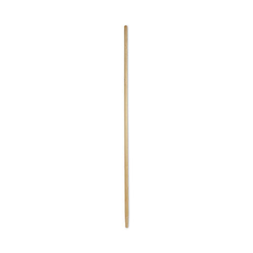 Image of Boardwalk® BWK125 Tapered End Broom Handle, Lacquered Wood, 1.13" dia x 60", Natural