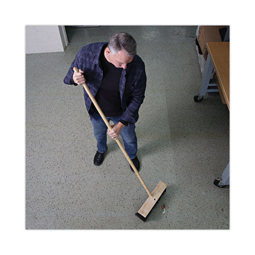 Image of Boardwalk® BWK125 Tapered End Broom Handle, Lacquered Wood, 1.13" dia x 60", Natural