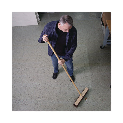 Image of Boardwalk® BWK137 Heavy-Duty Threaded End Lacquered Hardwood Broom Handle, 1.13" dia x 60", Natural