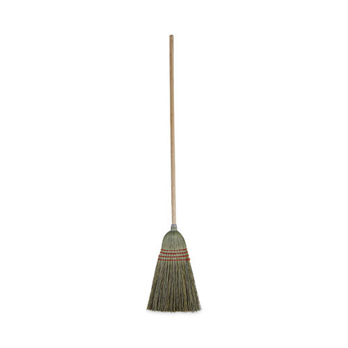 Image of Boardwalk® BWK920YCT Mixed Fiber Maid Broom, Mixed Fiber Bristles, 55" Overall Length, Natural, 12/carton