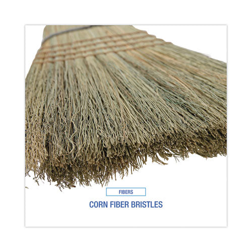 Image of Boardwalk® BWK932CCT Warehouse Broom, Corn Fiber Bristles, 56" Overall Length, Natural, 12/carton