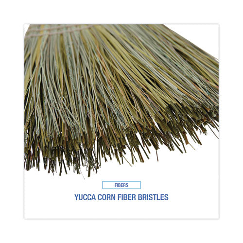 Image of Boardwalk® BWK932YEA Warehouse Broom, Yucca/corn Fiber Bristles, 56" Overall Length, Natural