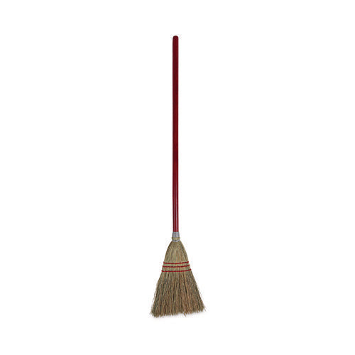 Image of Boardwalk® BWK951TCT Corn Fiber Lobby/toy Broom, Corn Fiber Bristles, 39" Overall Length, Red, 12/carton