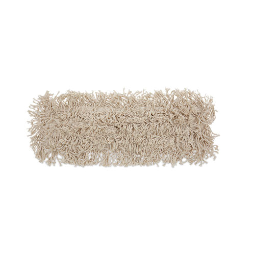 Image of Boardwalk® BWK1018 Industrial Dust Mop Head, Cotton, 18 x 3, White