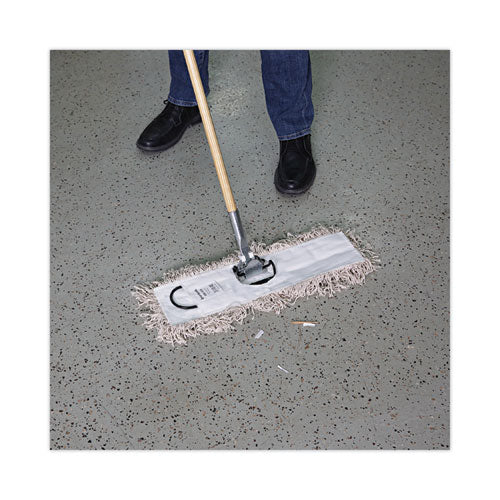 Image of Boardwalk® BWK1018 Industrial Dust Mop Head, Cotton, 18 x 3, White