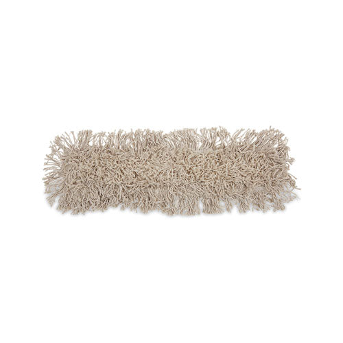 Image of Boardwalk® BWK1024 Industrial Dust Mop Head, Cotton, 24 x 3, White