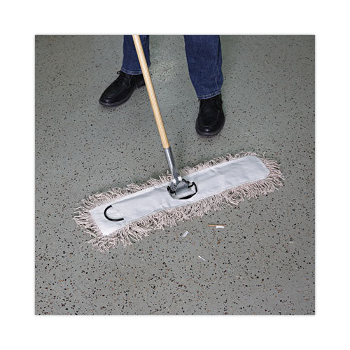 Image of Boardwalk® BWK1024 Industrial Dust Mop Head, Cotton, 24 x 3, White