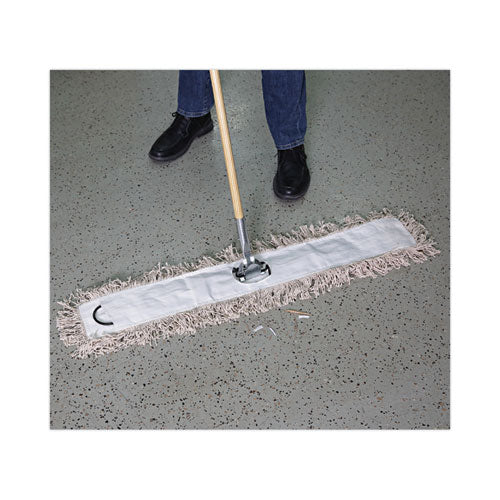 Image of Boardwalk® BWK1036 Industrial Dust Mop Head, Cotton, 36 x 3, White