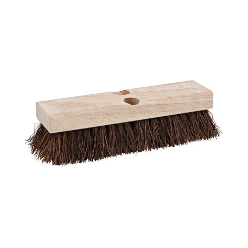 Image of Boardwalk® BWK3110 Deck Brush Head, 2" Brown Palmyra Bristles, 10" Brush