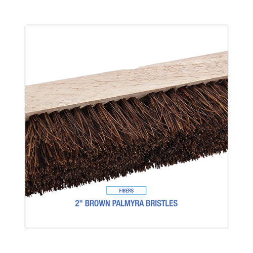 Image of Boardwalk® BWK3110 Deck Brush Head, 2" Brown Palmyra Bristles, 10" Brush
