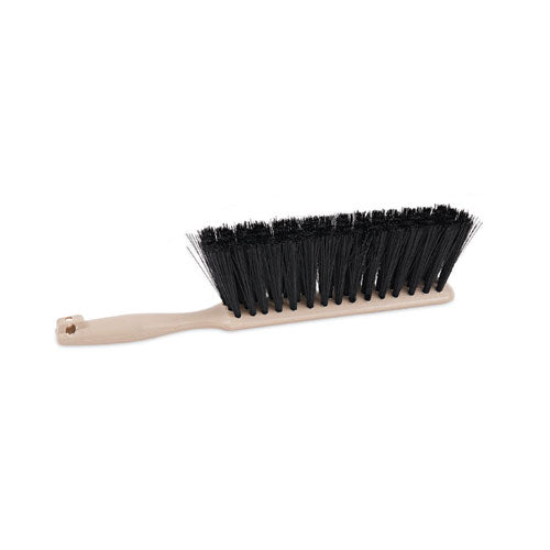Image of Boardwalk® BWK5308 Counter Brush, Black Polypropylene, 4.5" Brush, 3.5" Tan Plastic Handle