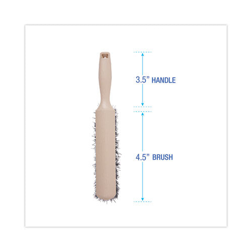 Image of Boardwalk® BWK5308 Counter Brush, Black Polypropylene, 4.5" Brush, 3.5" Tan Plastic Handle