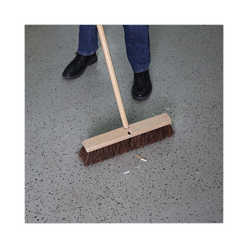 Image of Boardwalk® BWK20118 Floor Brush Head, 3.25" Natural Palmyra Fiber Bristles, 18" Brush