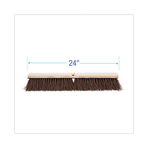 Image of Boardwalk® BWK20124 Floor Brush Head, 3.25" Natural Palmyra Fiber Bristles, 24" Brush
