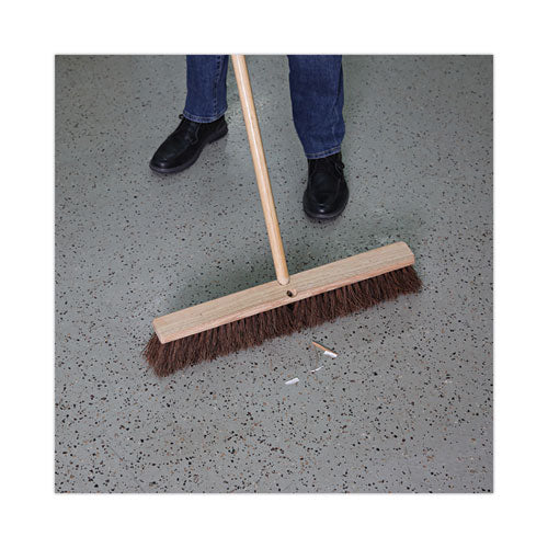Image of Boardwalk® BWK20124 Floor Brush Head, 3.25" Natural Palmyra Fiber Bristles, 24" Brush