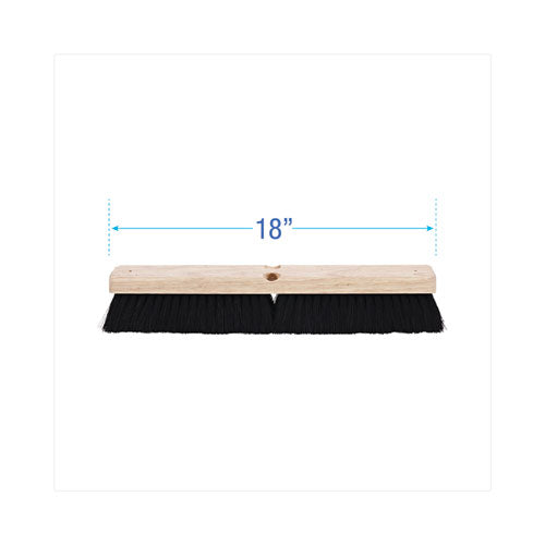Image of Boardwalk® BWK20218 Floor Brush Head, 2.5" Black Tampico Fiber Bristles, 18" Brush