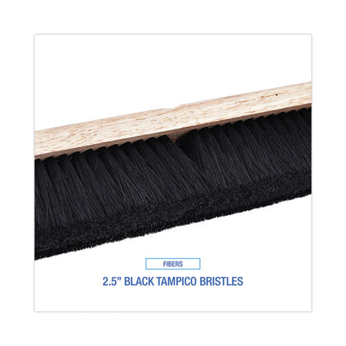 Image of Boardwalk® BWK20218 Floor Brush Head, 2.5" Black Tampico Fiber Bristles, 18" Brush