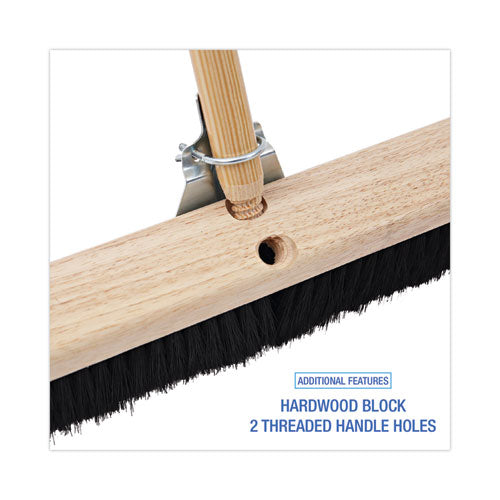 Image of Boardwalk® BWK20236 Floor Brush Head, 2.5" Black Tampico Fiber Bristles, 36" Brush