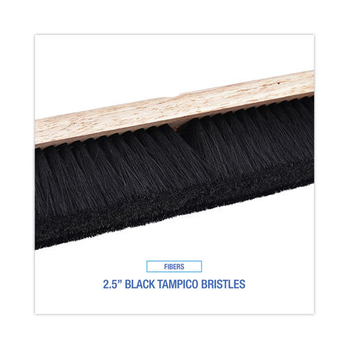Image of Boardwalk® BWK20236 Floor Brush Head, 2.5" Black Tampico Fiber Bristles, 36" Brush