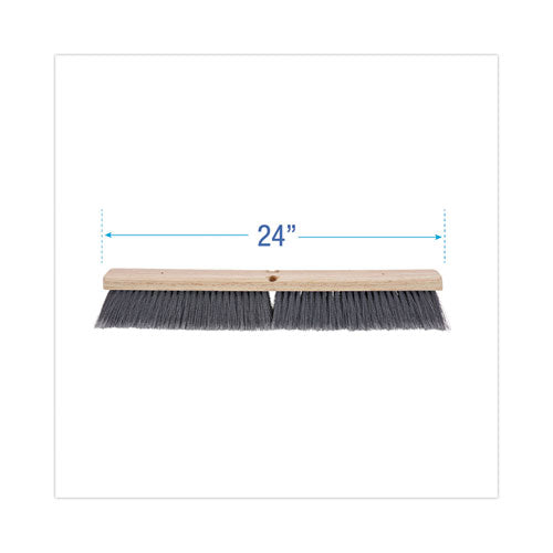 Image of Boardwalk® BWK20424 Floor Brush Head, 3" Gray Flagged Polypropylene Bristles, 24" Brush