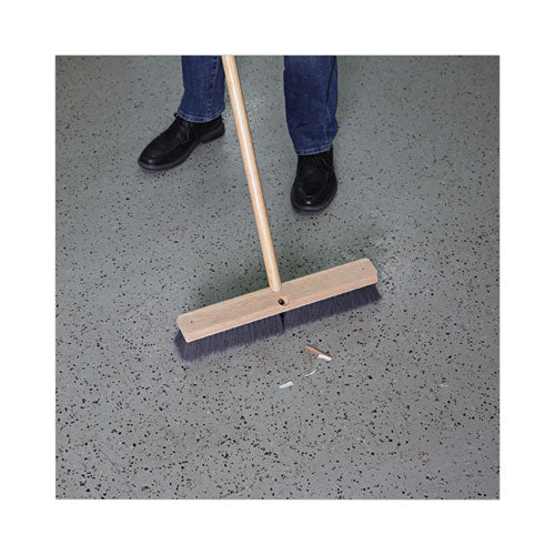Image of Boardwalk® BWK20424 Floor Brush Head, 3" Gray Flagged Polypropylene Bristles, 24" Brush