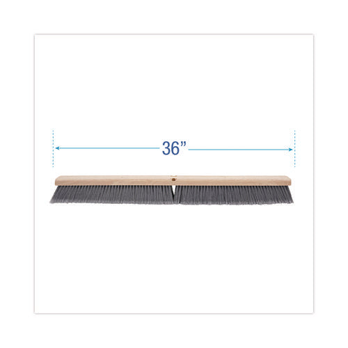 Image of Boardwalk® BWK20436 Floor Brush Head, 3" Gray Flagged Polypropylene Bristles, 36" Brush