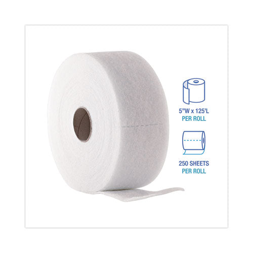 Image of Boardwalk® 582505 Trapeze Disposable Dusting Sheets, 5" X 125 Ft, White, 250 Sheets/roll, 2 Rolls/carton