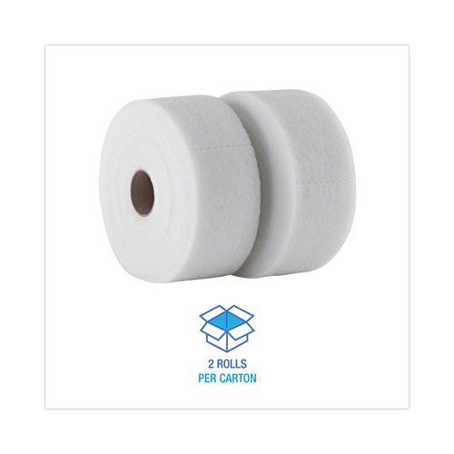 Image of Boardwalk® 582505 Trapeze Disposable Dusting Sheets, 5" X 125 Ft, White, 250 Sheets/roll, 2 Rolls/carton