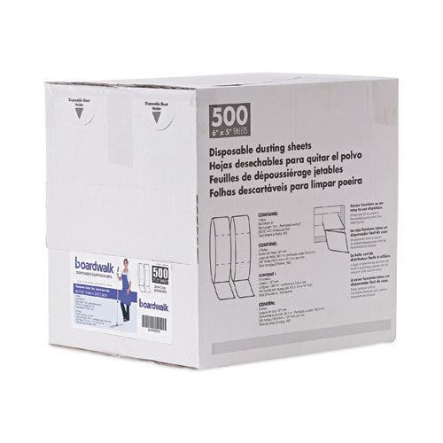 Image of Boardwalk® 582505 Trapeze Disposable Dusting Sheets, 5" X 125 Ft, White, 250 Sheets/roll, 2 Rolls/carton