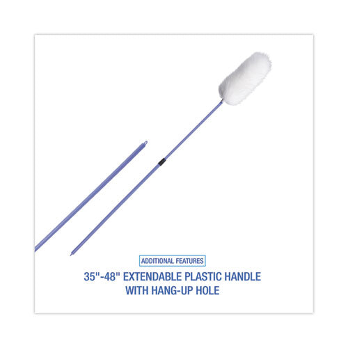 Image of Boardwalk® BWKL3850 Lambswool Duster, 35" to 48" Extendable Plastic Handle