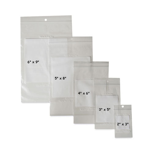 Image of C-Line® 47223 Write-On Poly Bags, 2 Mil, 2" X 3", Clear, 1,000/carton