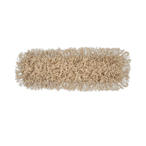 Image of Boardwalk® BWK1324 Industrial Dust Mop Head, Hygrade Cotton, 24 x 5, White