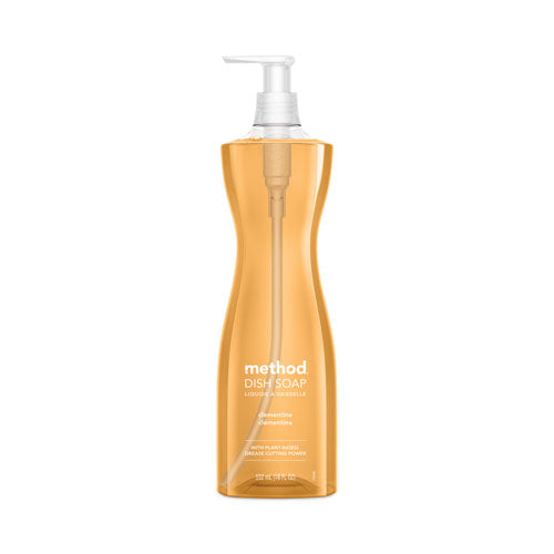 Image of Method® 81793900735 Dish Soap, Clementine, 18 Oz Pump Bottle