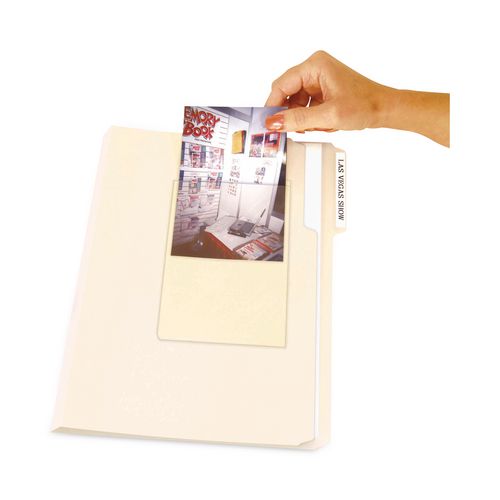 Image of C-Line® 70346 Peel and Stick Photo Holders, 4.38 x 6.5, Clear, 10/Pack