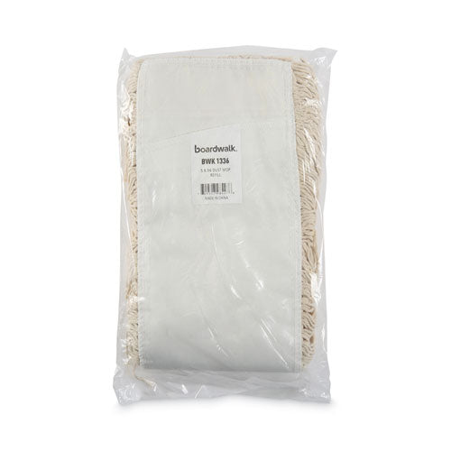 Image of Boardwalk® BWK1336 Industrial Dust Mop Head, Washable, Hygrade Cotton, 36 x 5, White