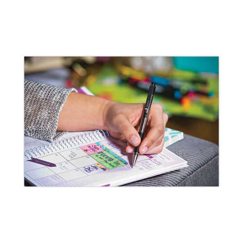 Image of Zebra® 27112 F-301 Ballpoint Pen, Retractable, Fine 0.7 Mm, Black Ink, Stainless Steel/black Barrel, 2/pack
