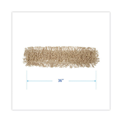 Image of Boardwalk® BWK1336 Industrial Dust Mop Head, Washable, Hygrade Cotton, 36 x 5, White