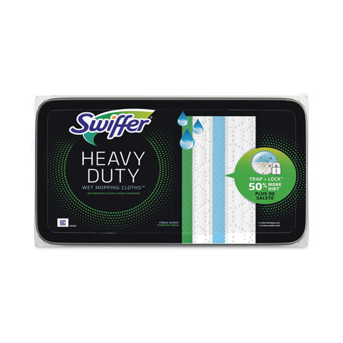 Image of Swiffer® 76472 Heavy-Duty Wet Refill Cloths, 10 x 8, Open Window Fresh, 20/Tub, 6 Tubs/Carton